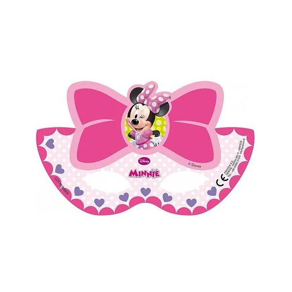 Minnie Egér rózsaszín papír maszk 6db-os