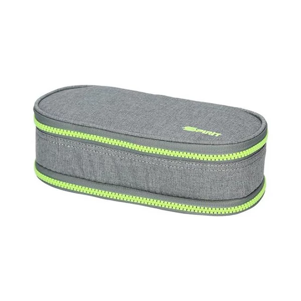 Spirit: Világos szürke színű ovális emeletes tolltartó 23x10cm