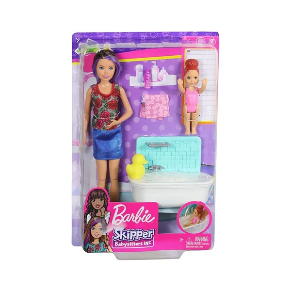 Barbie: Skipper fürdető bébiszitter játékszett - Mattel