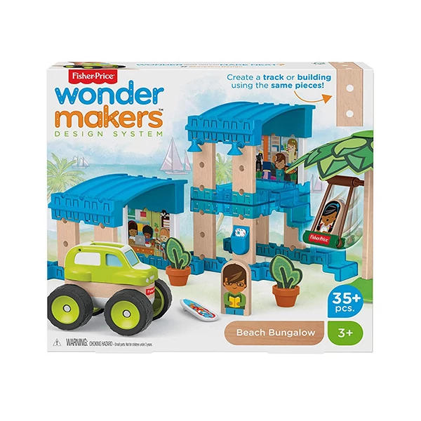 Fisher-Price: Wonder Makers tengerparti bungaló építő készlet 35db-os - Mattel