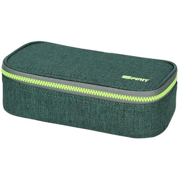 Spirit: Sötét és világoszöld színű ovális tolltartó 23x10cm