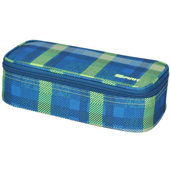 Spirit: Kék színű mintázott ovális tolltartó 23x10cm