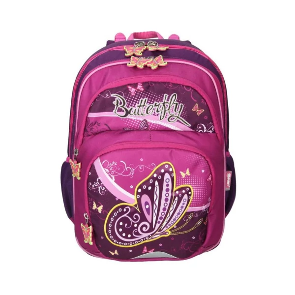 Spirit: Pillangós lila-pink ergonomikus iskolatáska hátizsák