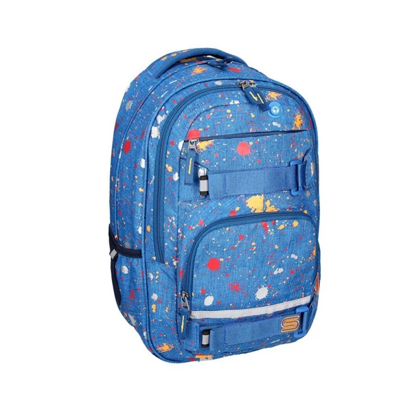 Spirit: Campus kék foltos lekerekített iskolatáska, hátizsák