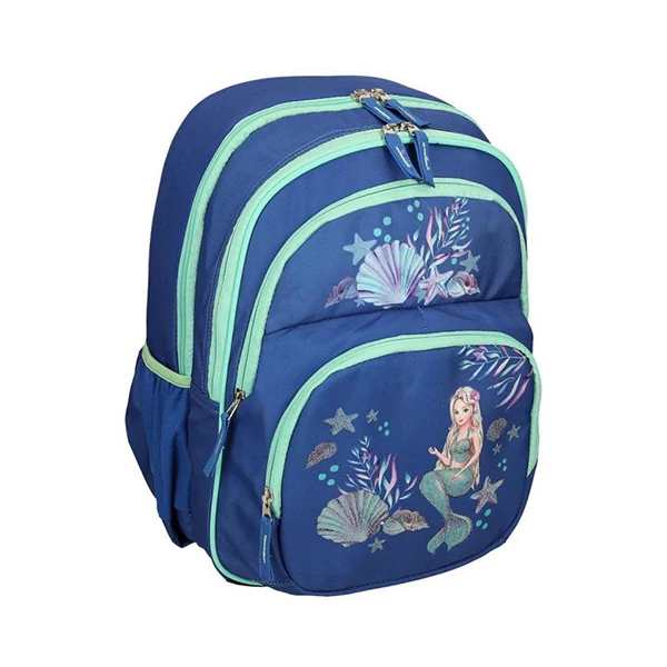 Spirit: Sellő mintás kék színű lekerekített ergonómikus iskolatáska