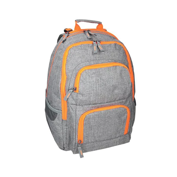 Spirit: E-Bag szürke és narancssárga lekerekített iskolatáska, hátizsák