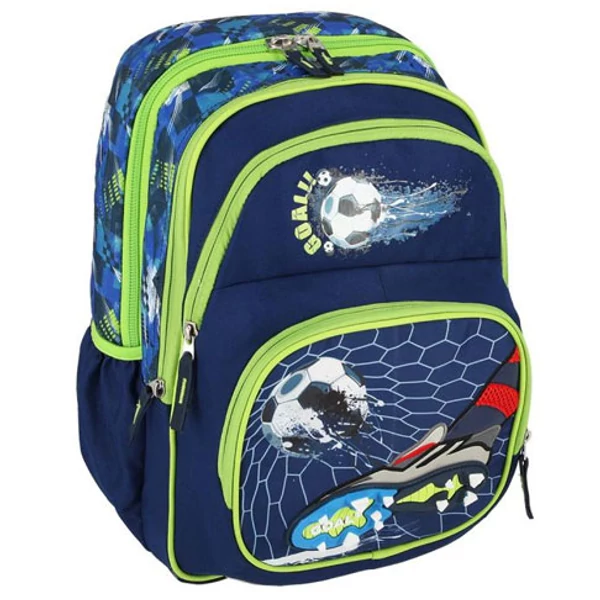 Football Goal ergonomikus iskolatáska, hátizsák 40x20x18cm