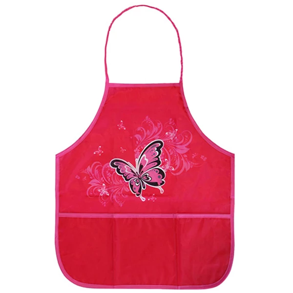 Spirit: Pillangó mintás piros festő kötény