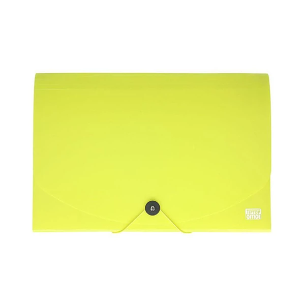 Spirit: Irattartó mappa A4 12 rekeszes neon sárga