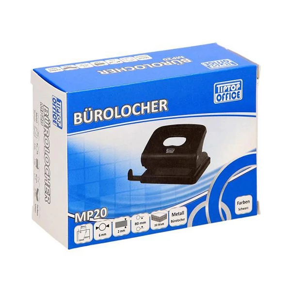 Spirit: Fekete fém lyukasztó kétlyukú MP20