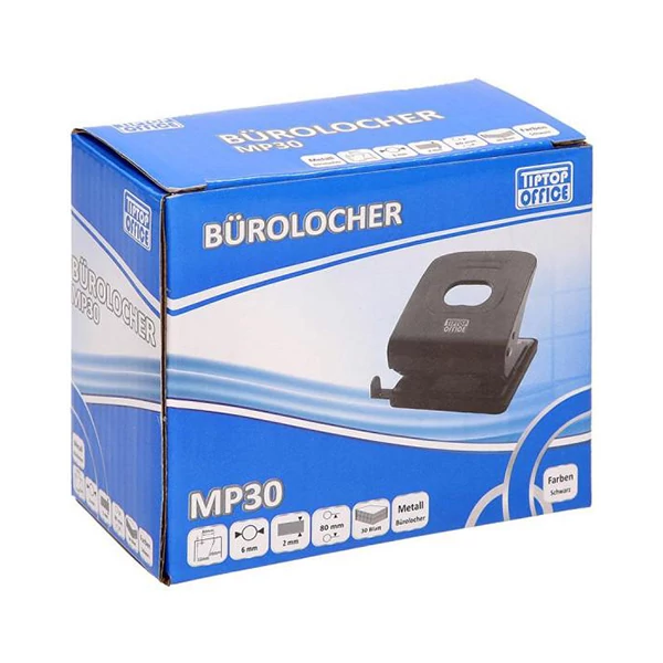 Spirit: Fekete fém lyukasztó kétlyukú MP30