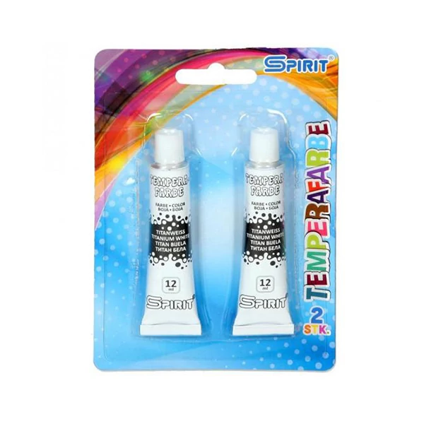 Tubusos tempera szett fehér színben 2x12ml