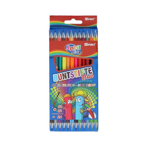 Spirit: Háromszögletű kétvégű színesceruza 12db-os szett