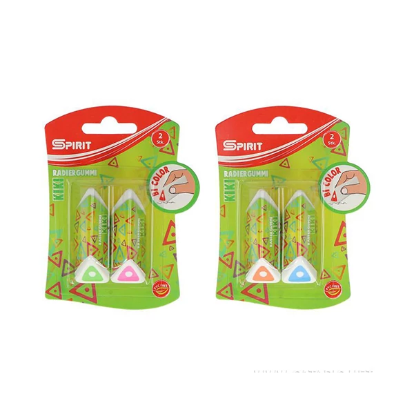 Spirit: Kiki háromszög alakú radír többféle színben 2db-os szett