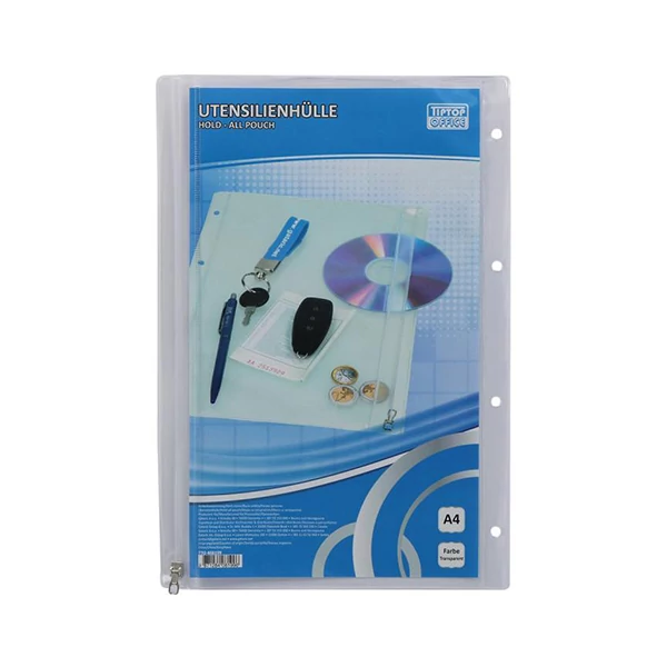 Spirit: Áttetsző lefűzhető cipzáras tasak A/4-es méretben 1db