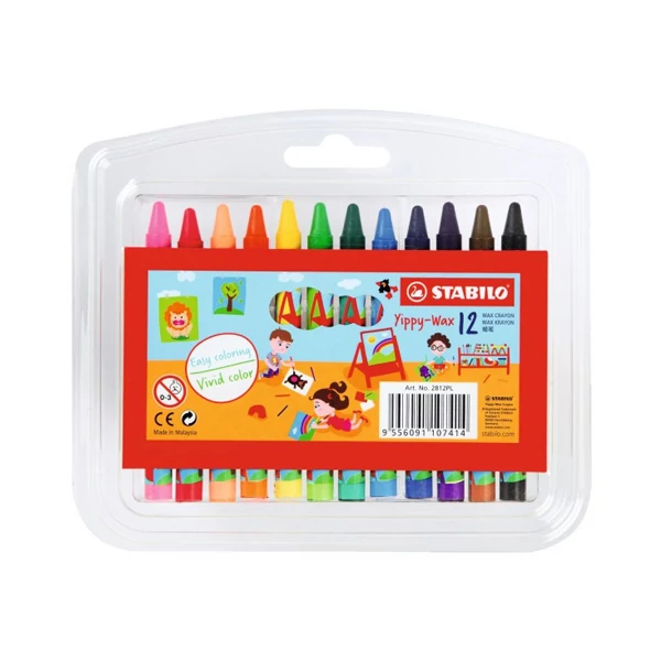 Stabilo: Yippy-Wax zsírkréta 12db-os készlet