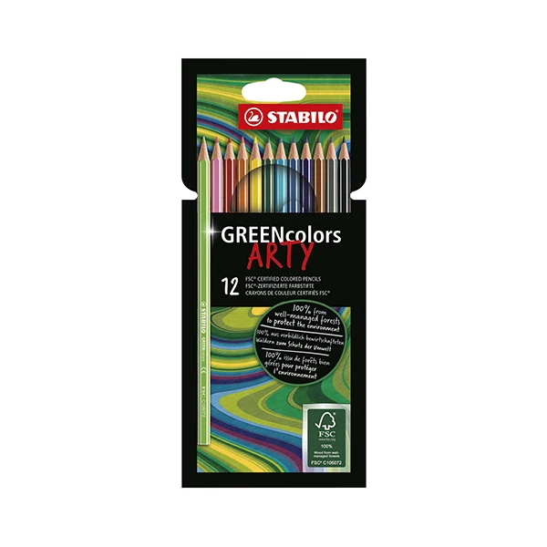 Stabilo: GREENcolors ARTY színesceruza 12db-os szett