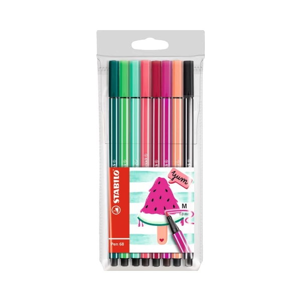 Stabilo: Pen 68 dinnyés 8db-os színes rostirón szett
