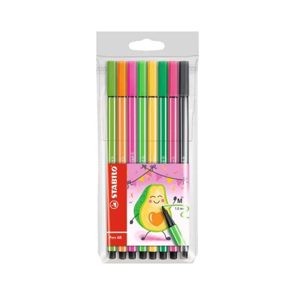 Stabilo: Pen 68 avokádós 8db-os színes rostirón szett