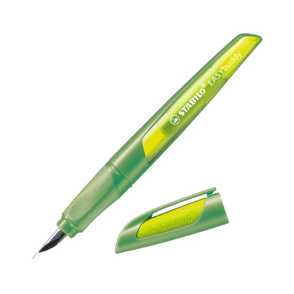 Stabilo: EASYbuddy "A" orrszélességű lime zöld ergonomikus töltőtoll kék tintával