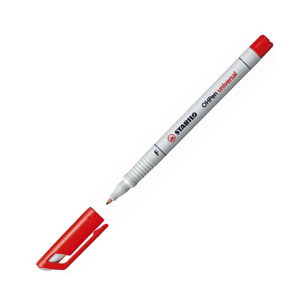 Stabilo: OHPen "F" 0,7mm vonalvastagságú piros alkoholos filctoll