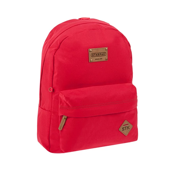 Starpak korall színű kétrekeszes iskolatáska, hátizsák