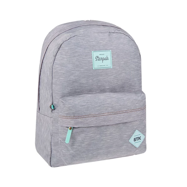 Starpak ezüstszürke kétrekeszes iskolatáska, hátizsák