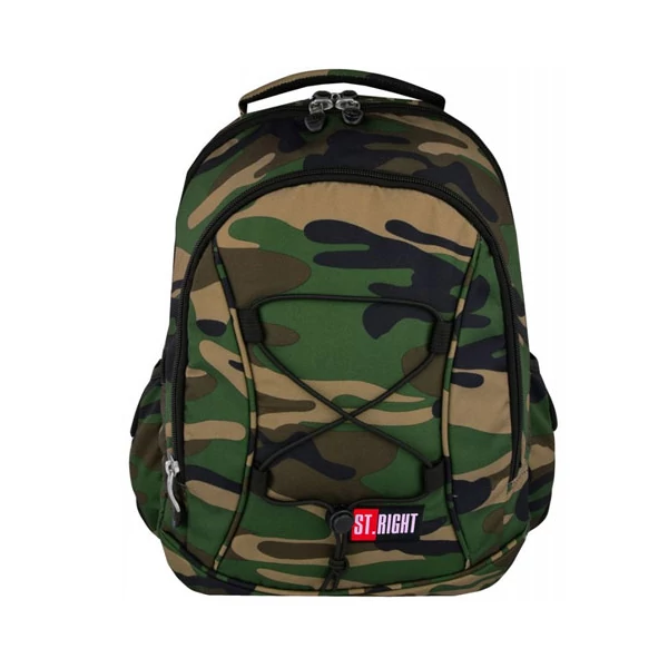 St.Right Moro terepmintás kétrekeszes iskolatáska, hátizsák