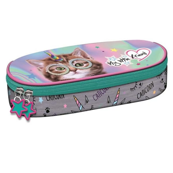 Cicakornis hologramos ovális tolltartó 20,5x9,5x5cm