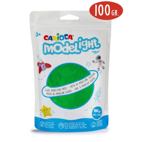 Modelight 100g-os zöld gyurma - Carioca