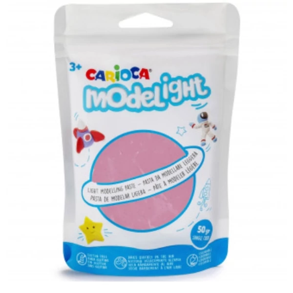 Modelight 50g-os rózsaszín gyurma - Carioca