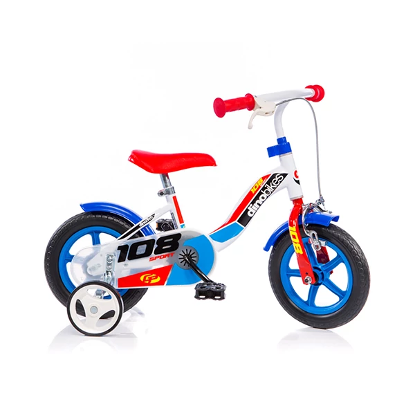 Dino Sport kék-fehér-piros kerékpár 10-es méretben
