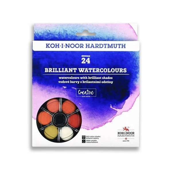 ICO: KOH-I-NOOR 24 brilliáns színű vízfesték szett