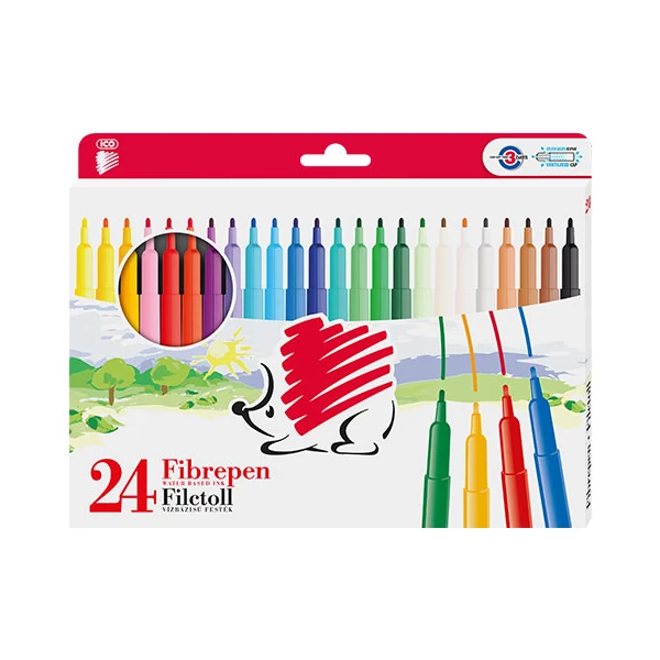 ICO: SÜNI 300 színes rostirón készlet 24db-os