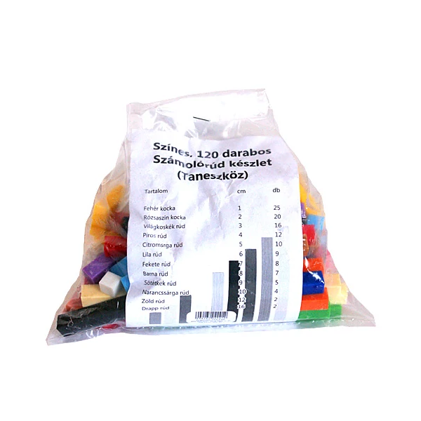 Színes számolórúd szett 120db