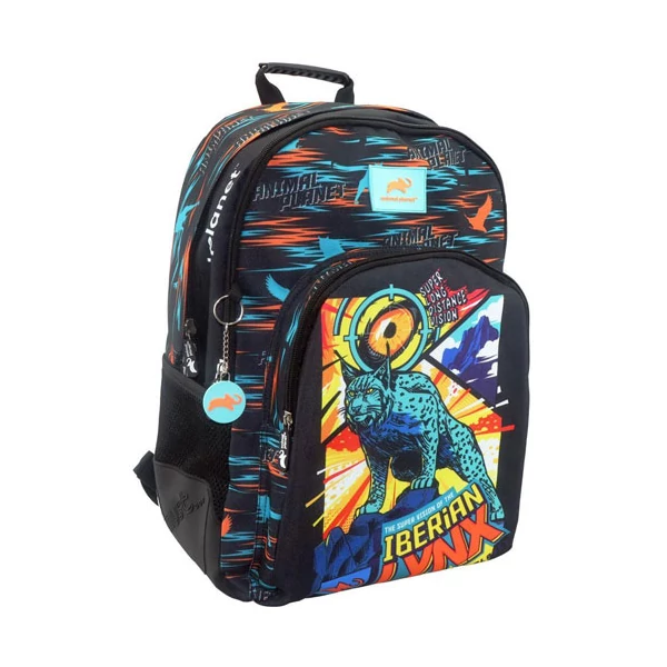 Animal Planet Iberian Lynx lekerekített iskolatáska, hátizsák 33x16x45cm