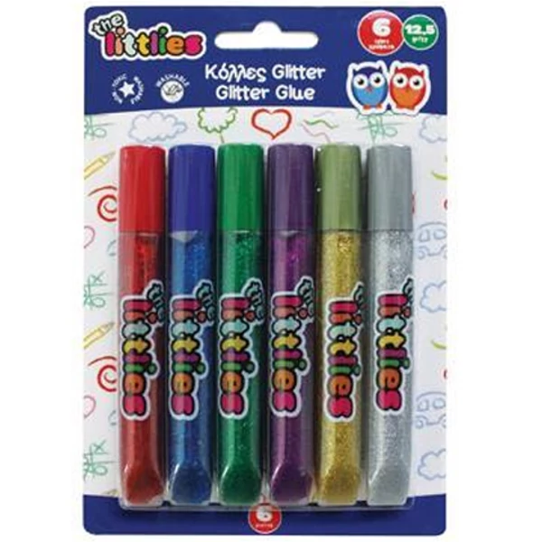 Tubusos csillámos ragasztó 6db-os készlet