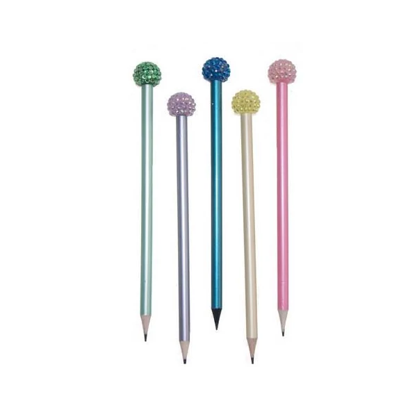 Tesoro: Strasszköves gömb végű grafitceruza többféle változatban