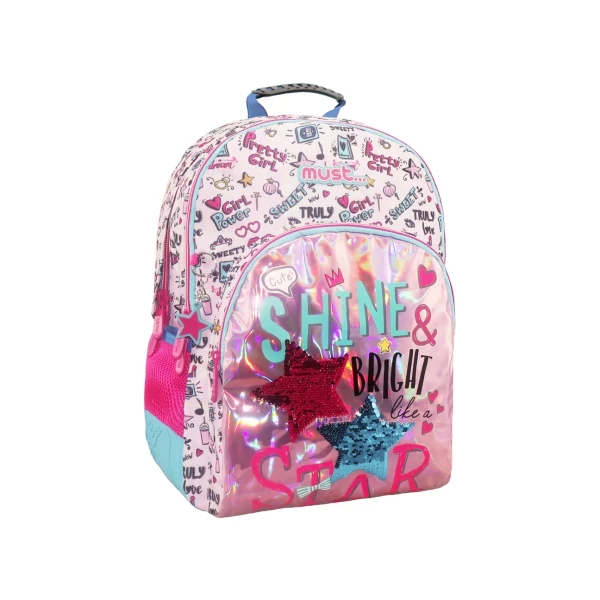 Must Energy: Shine & Bright Star ergonomikus iskolatáska hátizsák