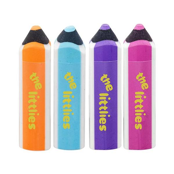 The Littlies Ceruza alakú radír négyféle változatban