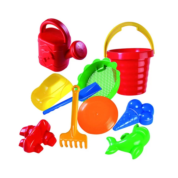 Nagy homokozó szett hullámos vödörrel 10 részes - D-Toys