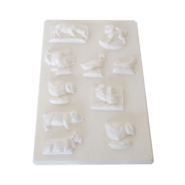 Házi állatok gipszkiöntő forma