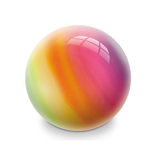 Szivárványmintás BioBall gumilabda 23cm
