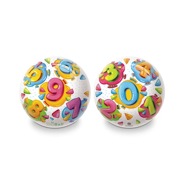 Színes számos BioBall gumilabda 23cm