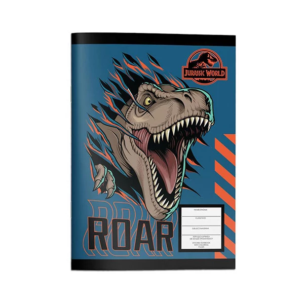 Must... Jurassic World vonalas füzet színezővel 40 lapos kétféle változatban