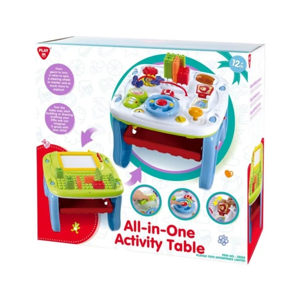 Playgo: All In One kétoldalú foglalkoztató játszóasztal funkciókkal