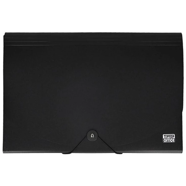 Spirit: Irattartó mappa A4 12 rekeszes fekete