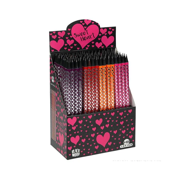 Spirit: Szívecske mintás fekete HB grafitceruza 1db