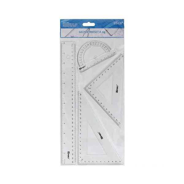 Spirit: 4db-os vonalzó készlet 30cm-es egyenes vonalzóval