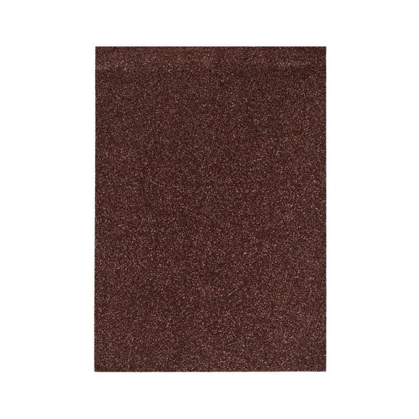 Spirit: Csillámos dekorációs habszivacs lap barna színben A/4 1db